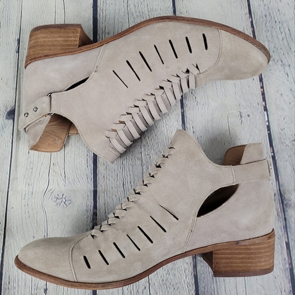 SAM EDELMAN | Pierson cutout suede leather ankle boots booties - Picture 3 of 10